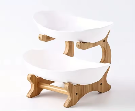 The Haven 3-Tier Bamboo Serving & Fruit Stand