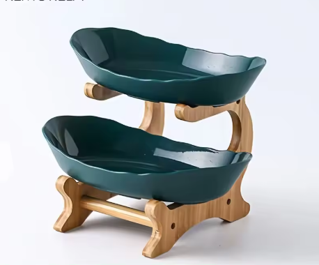 The Haven 3-Tier Bamboo Serving & Fruit Stand