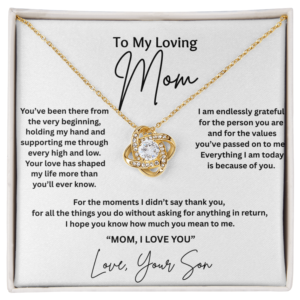 Gift For Mom From Son - "Everything I Am Today Is Because Of You"