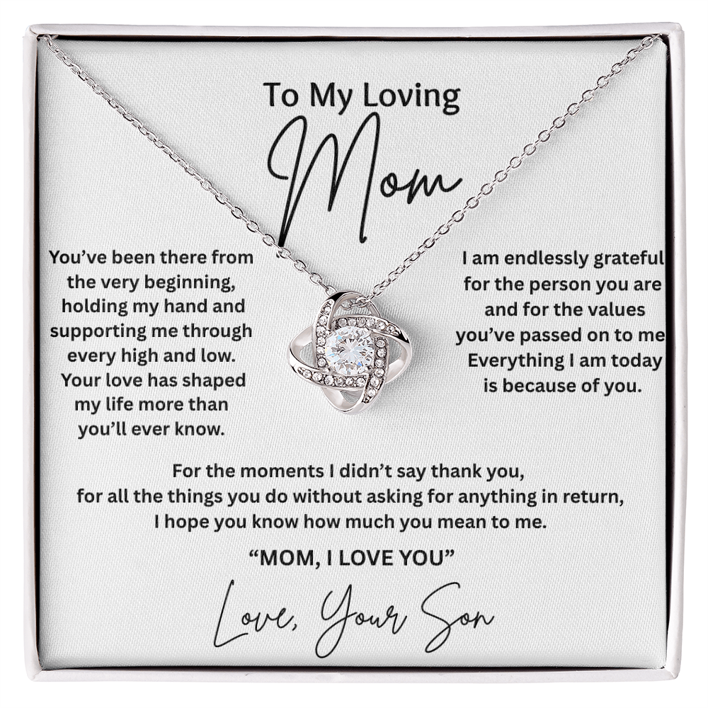 Gift For Mom From Son - "Everything I Am Today Is Because Of You"